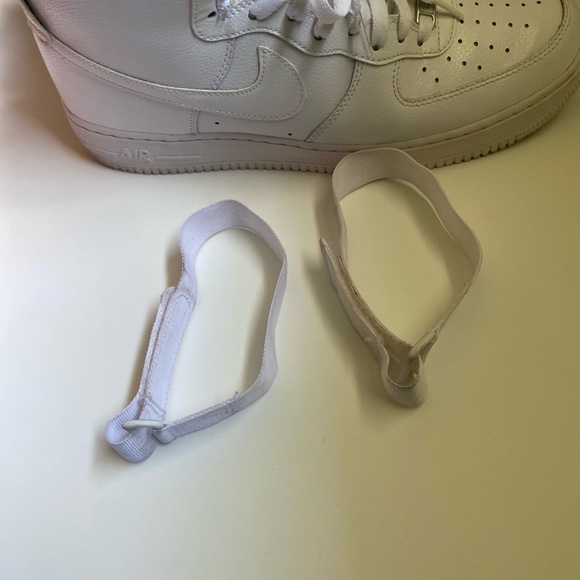 Men’s Hi-Top Air Force One’s ALL WHITE w/straps Size 11.5 👟 - Picture 12 of 12